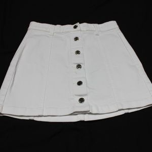 White Denim Skirt